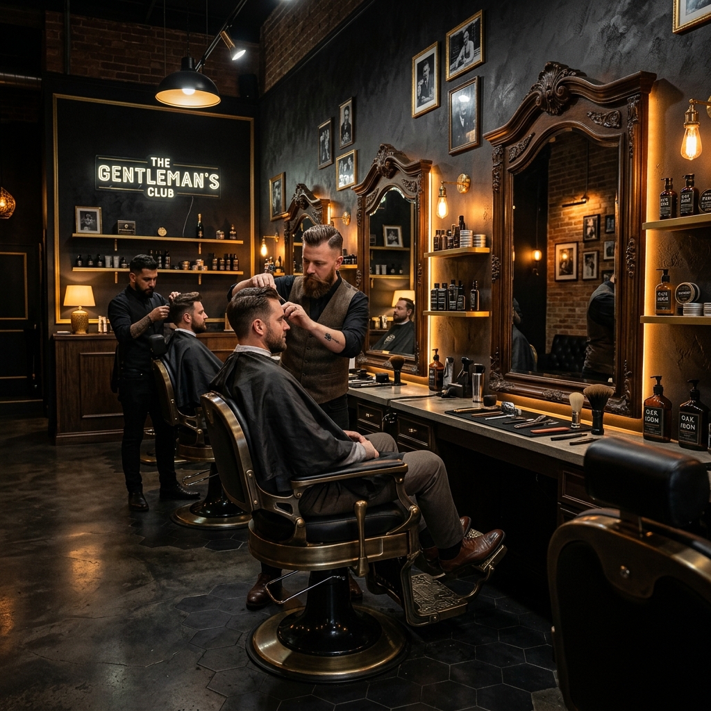 Premium Barbershop Interior